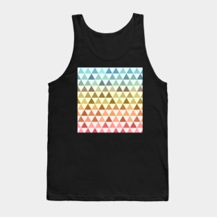 Red to blue triangle mosaic pattern Tank Top